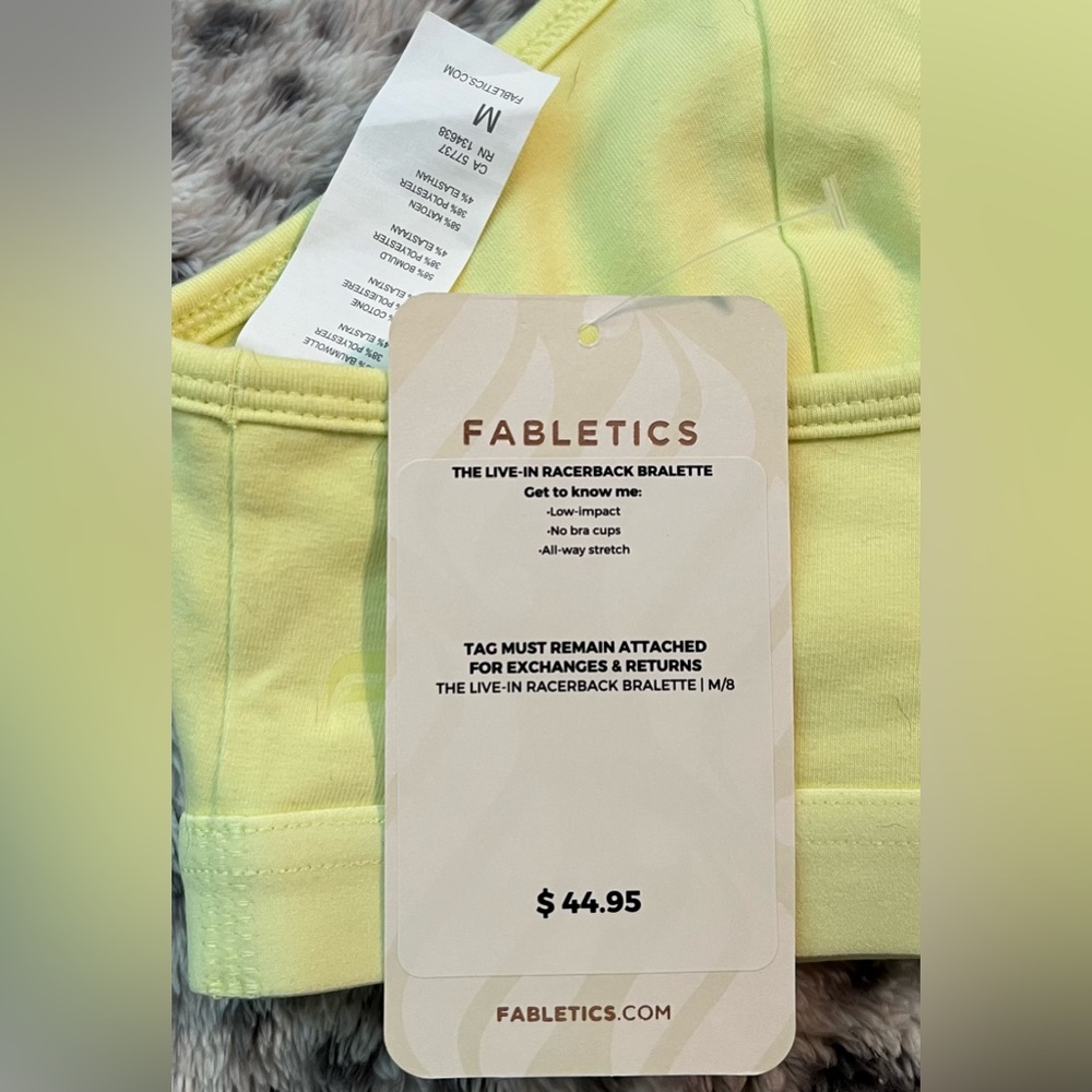 NWT Fabletics THE LIVE-IN RACERBACK BRALETTE - Picture 3 of 3